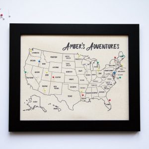 Pinpoint Your Adventures Personalized USA Push Pin Travel Map for Unforgettable Memories
