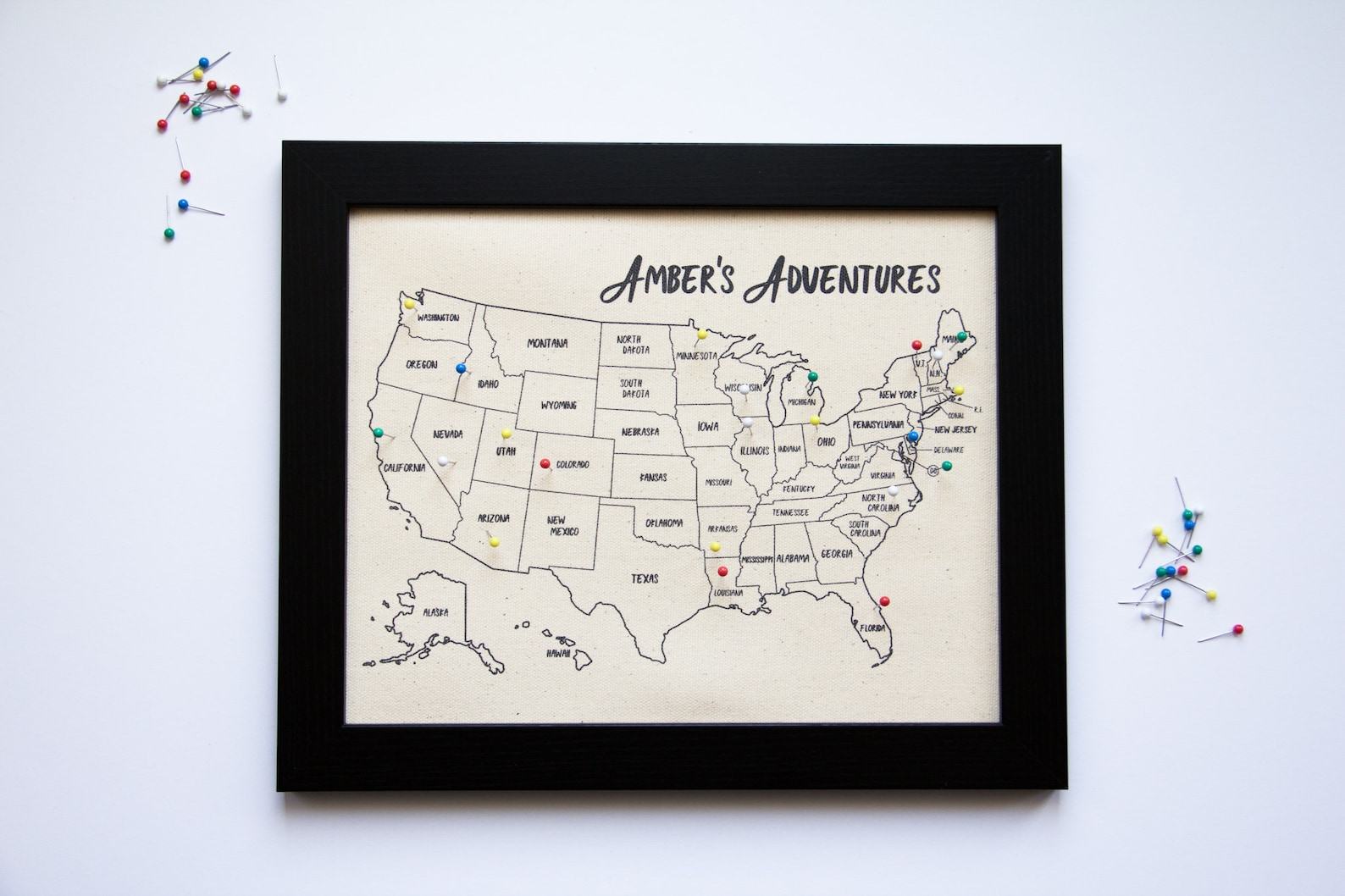 Pinpoint Your Adventures Personalized USA Push Pin Travel Map for Unforgettable Memories - Image 2