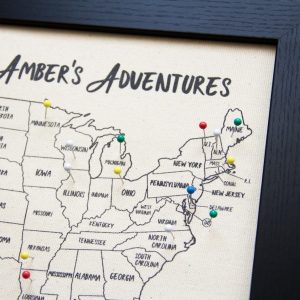 Pinpoint Your Adventures Personalized USA Push Pin Travel Map for Unforgettable Memories