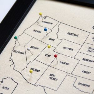Pinpoint Your Adventures Personalized USA Push Pin Travel Map for Unforgettable Memories