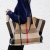 Plaid Canvas Tote Spacious Handbag, Interesting  Item for Her