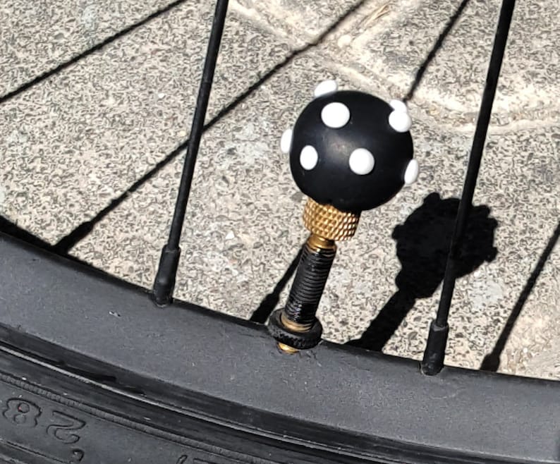 Polka Dot Valve Caps Add a Touch of Whimsy to Your Ride