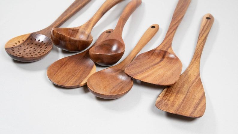 Premium 7-Piece Teak Cooking Set Elevate Your Culinary Experience