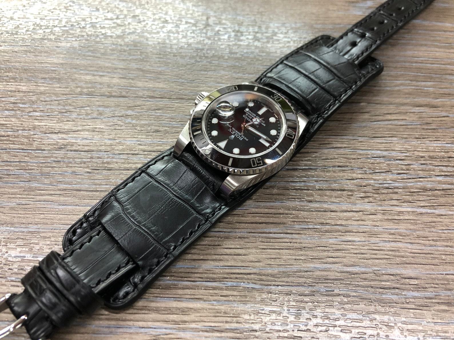 Premium Alligator Leather Watch Straps Elevate Your Timepiece with Style and Sophistication - Image 4