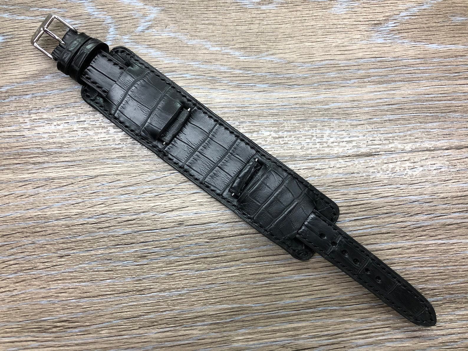 Premium Alligator Leather Watch Straps Elevate Your Timepiece with Style and Sophistication - Image 2