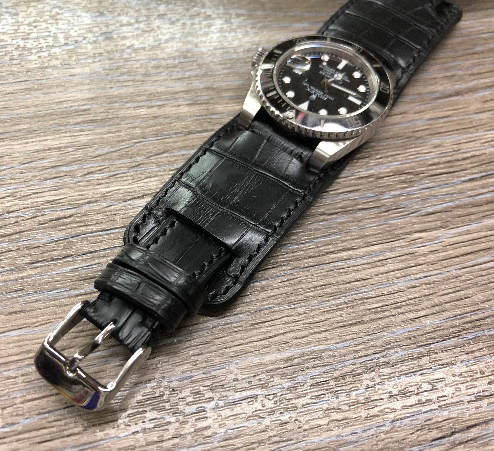 Premium Alligator Leather Watch Straps Elevate Your Timepiece with Style and Sophistication - Image 3