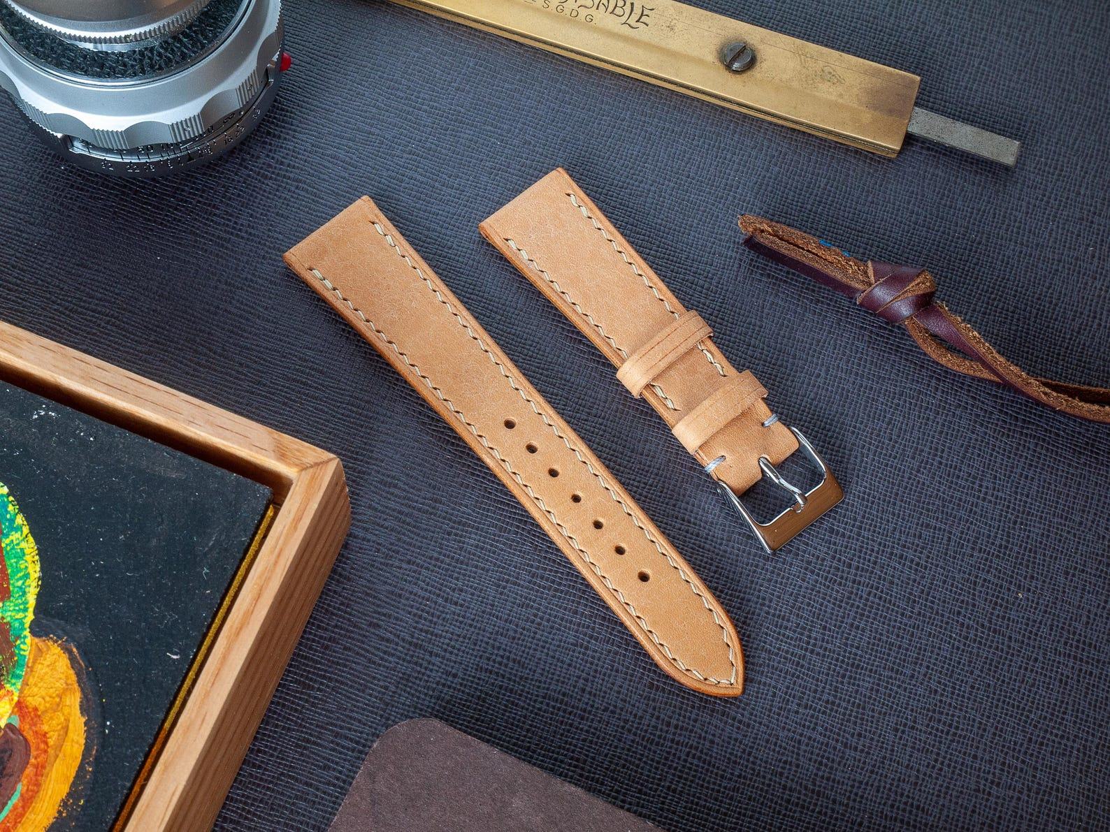 Premium Badalassi Carlo Pueblo Veg-Tanned Leather Watch Strap Elevate Your Timepiece with Natural Elegance - Image 3