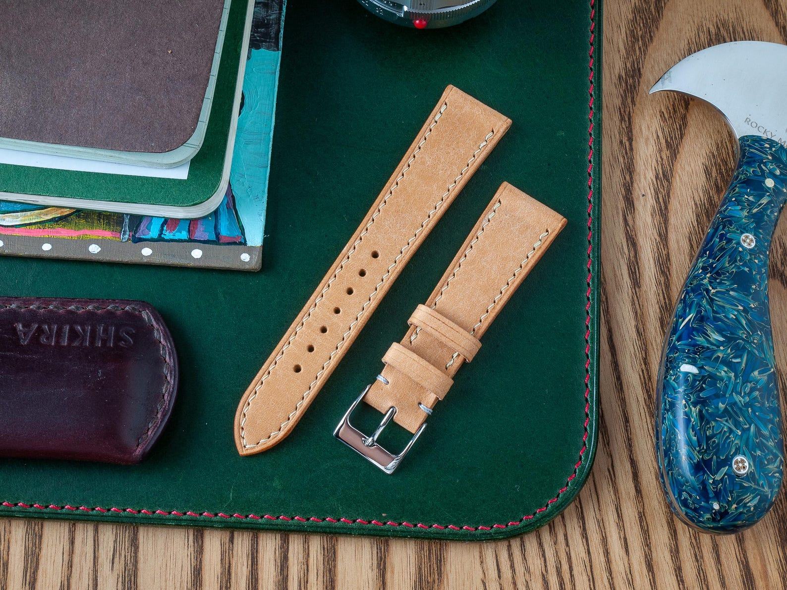 Premium Badalassi Carlo Pueblo Veg-Tanned Leather Watch Strap Elevate Your Timepiece with Natural Elegance - Image 4