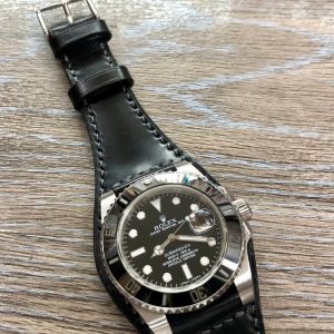 Premium Black Shell Cordovan Leather Watch Straps Elevate Your Timepiece with Style and Durability