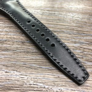 Premium Black Shell Cordovan Leather Watch Straps Elevate Your Timepiece with Style and Durability