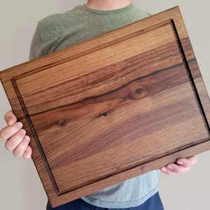 Premium Black Walnut Cutting Board with Juice Groove for Charcuterie and Culinary Delights