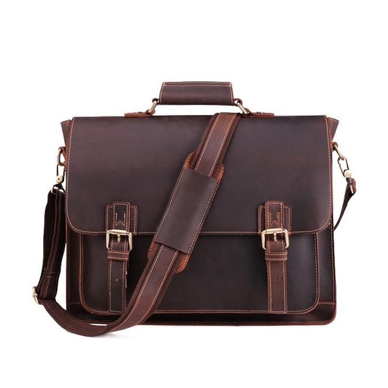 Premium Buffalo Leather Laptop Bag The Ultimate Companion for Professionals