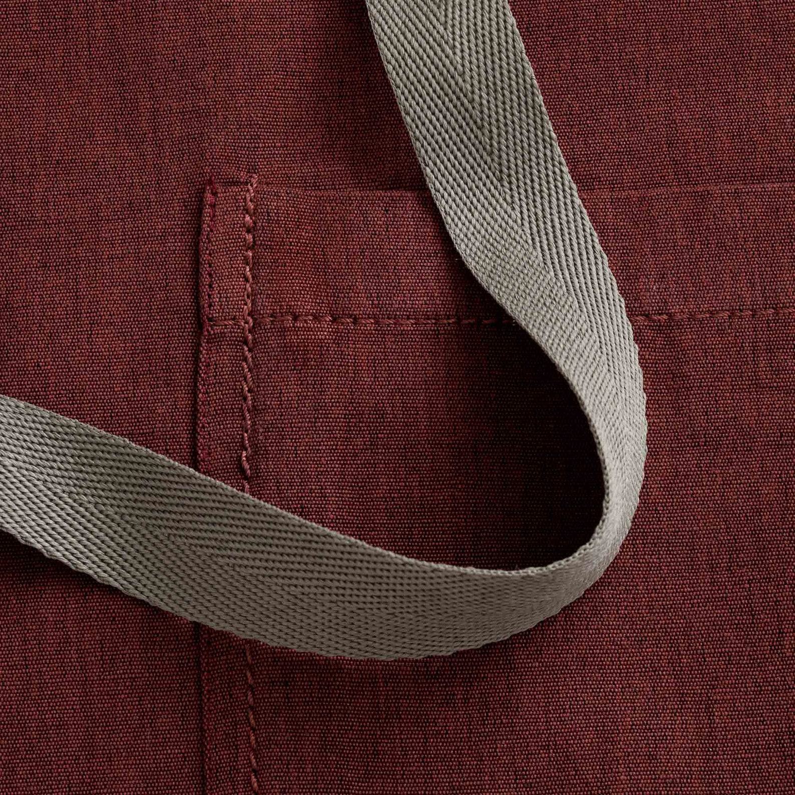 Premium Chef Apron Maroon with Tan Straps, Handcrafted 95% Cotton for Kitchen and Restaurant Professionals