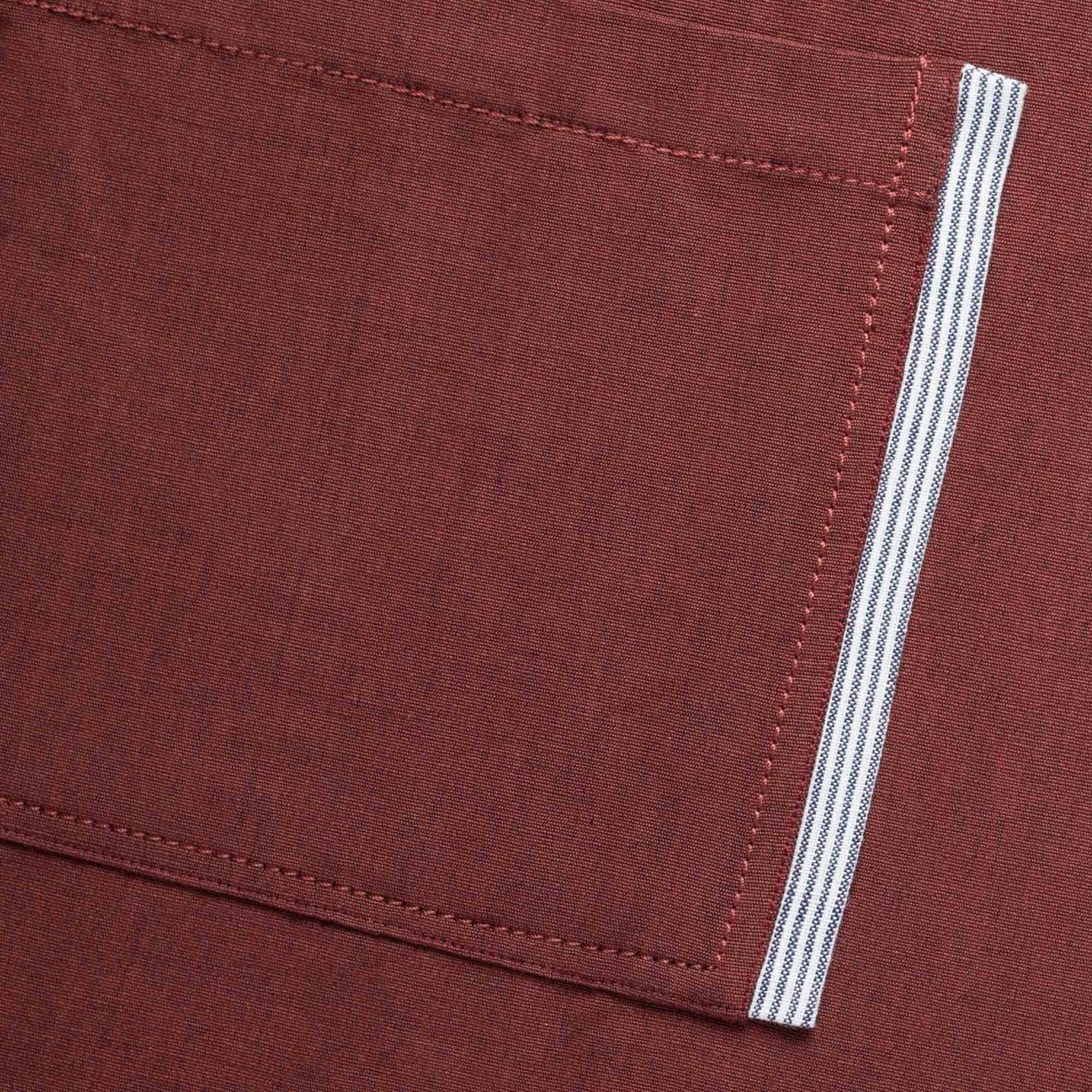 Premium Chef Apron Maroon with Tan Straps, Handcrafted 95% Cotton for Kitchen and Restaurant Professionals