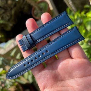 Premium Curved End Shell Cordovan Watch Strap Customizable Fit, Quick Release Convenience