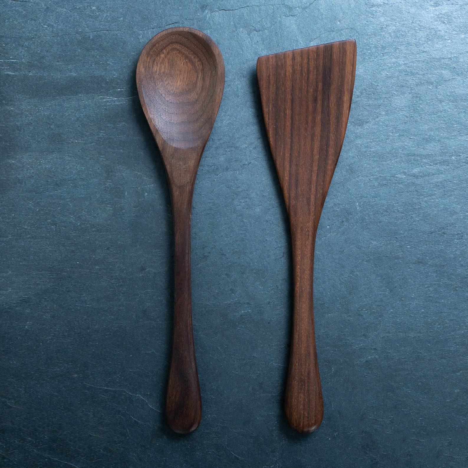 Premium Handmade Kitchen Utensil Set American-Crafted Wooden Spoon and Spatula