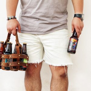 Premium Leather 6-Pack Bike Beer Holder The Ultimate Cycling Companion