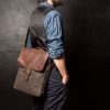 Premium Leather and Waxed Canvas Messenger Bag The Perfect Laptop and Everyday Carry Companion