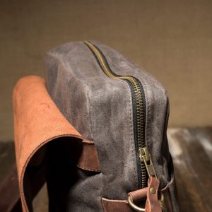 Premium Leather and Waxed Canvas Messenger Bag The Perfect Laptop and Everyday Carry Companion