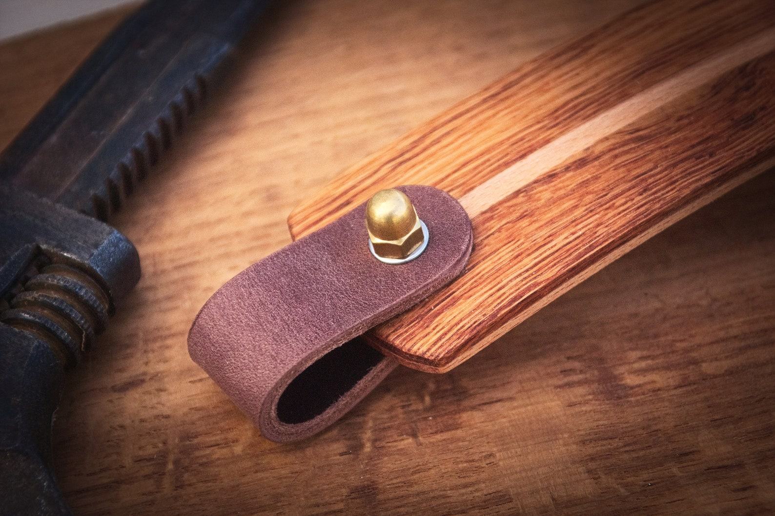 Premium Leather and Wood Bike Carrying Handle Elevate Your Cycling Experience - Image 6