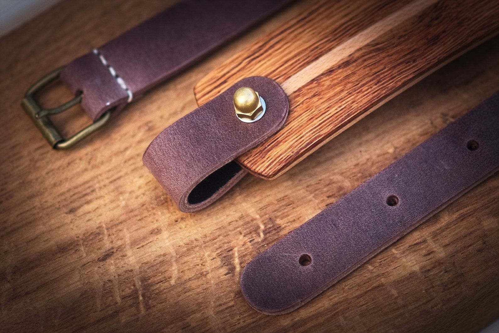 Premium Leather and Wood Bike Carrying Handle Elevate Your Cycling Experience - Image 4