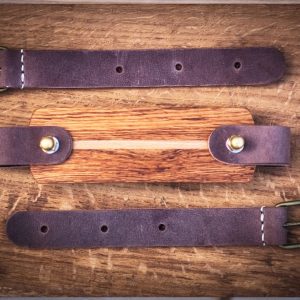 Premium Leather and Wood Bike Carrying Handle Elevate Your Cycling Experience