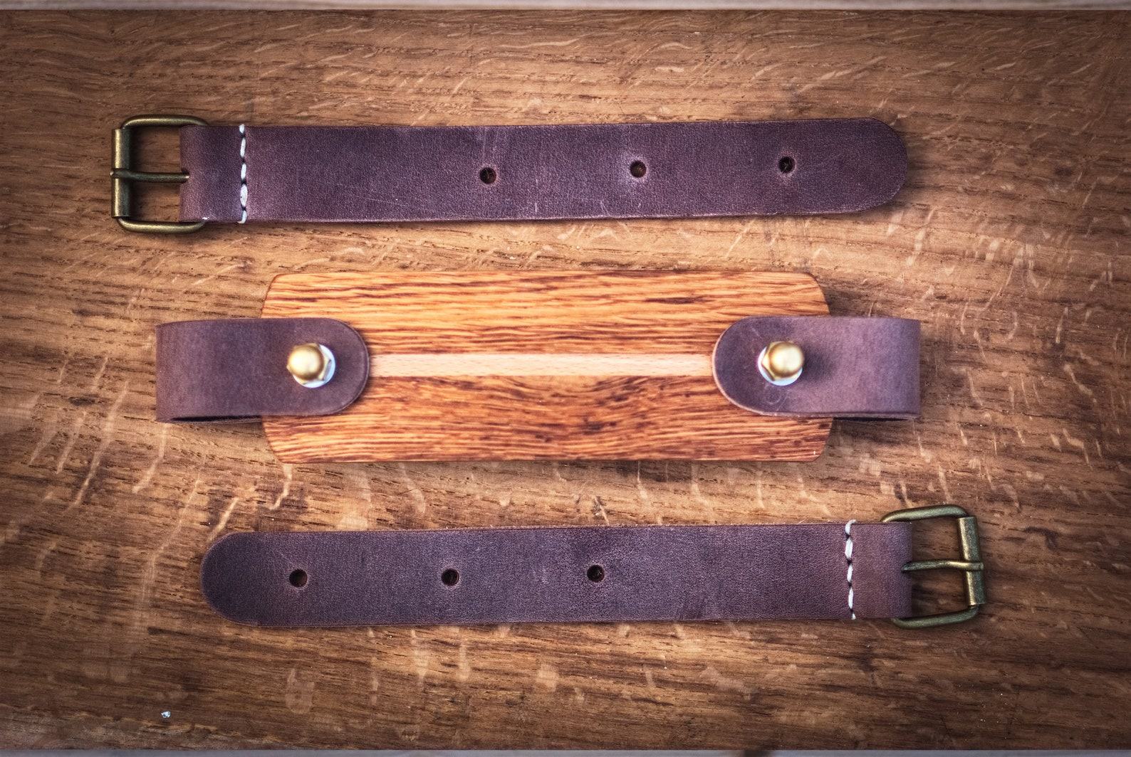 Premium Leather and Wood Bike Carrying Handle Elevate Your Cycling Experience - Image 2