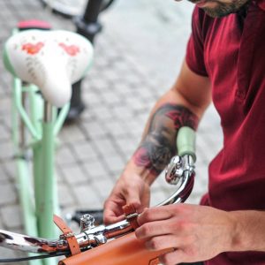 Premium Leather Bike Bag Saddlebag, Handlebar Bag, Pannier, and Cyclist Item