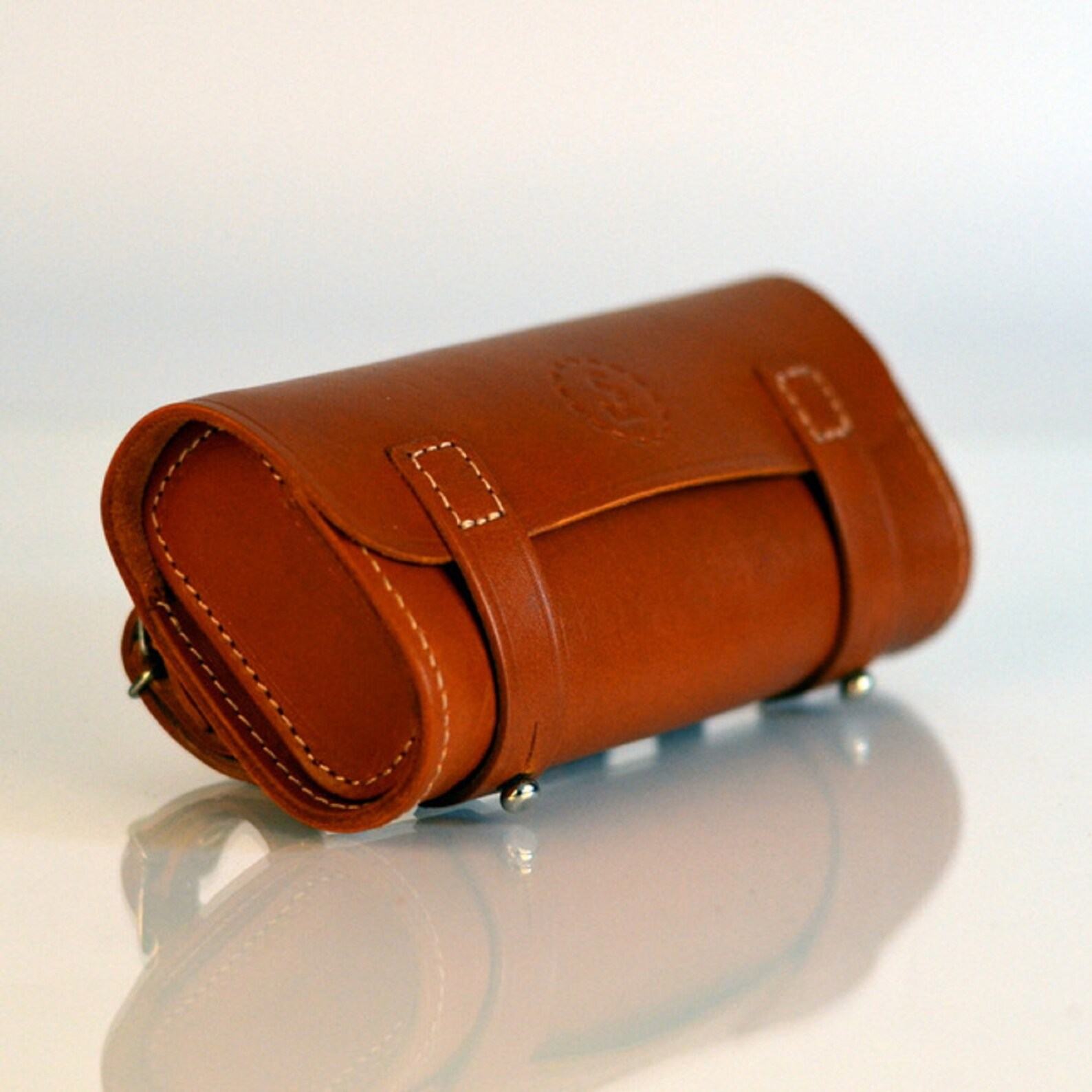 Premium Leather Bike Bag Saddlebag, Handlebar Bag, Pannier, and Cyclist Item