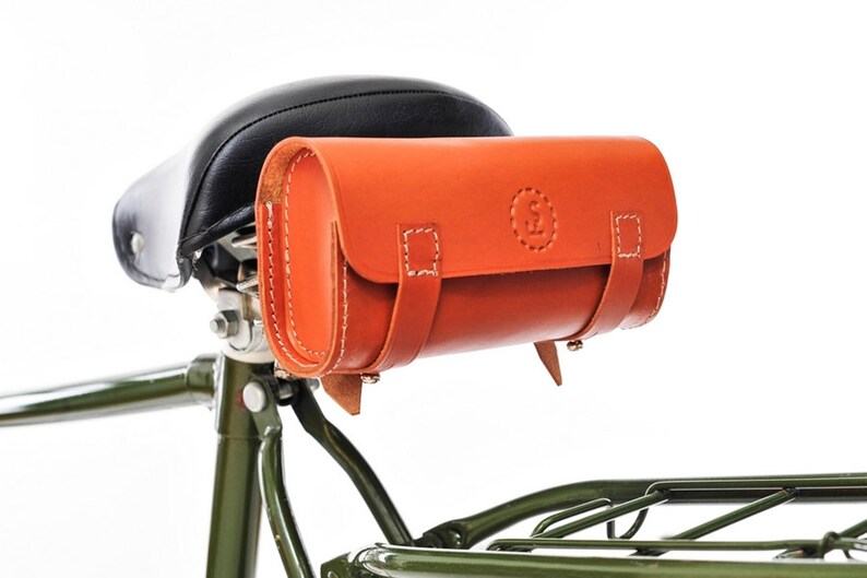 Premium Leather Bike Bag Saddlebag, Handlebar Bag, Pannier, and Cyclist Item