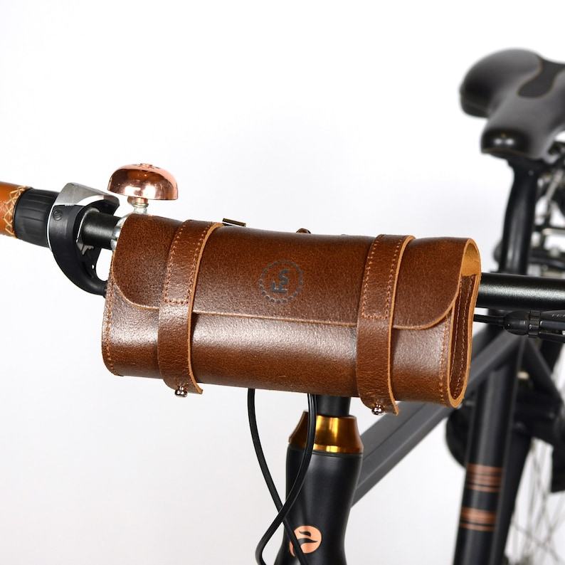 Premium Leather Bike Bag Saddlebag, Pannier, and Purse for Cyclists