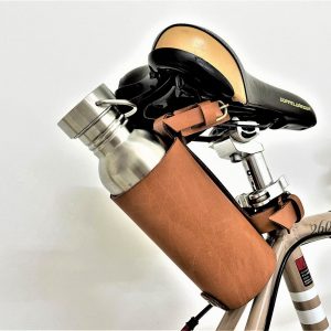 Premium Leather Bike Bottle Holder Secure Hydration for Your Rides