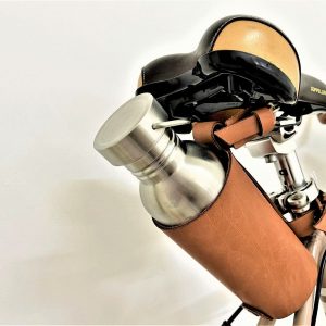 Premium Leather Bike Bottle Holder Secure Hydration for Your Rides