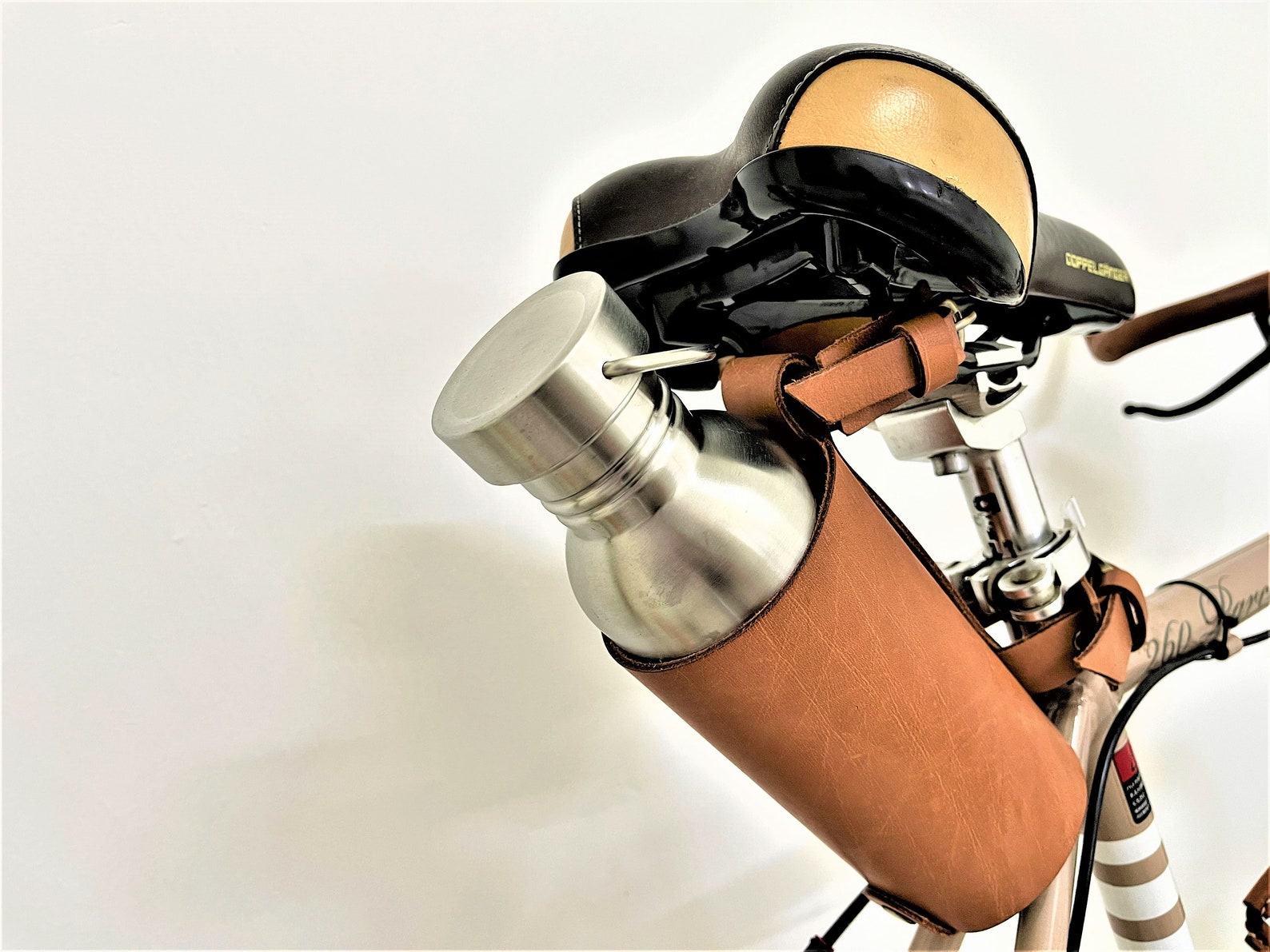 Premium Leather Bike Bottle Holder Secure Hydration for Your Rides - Image 6