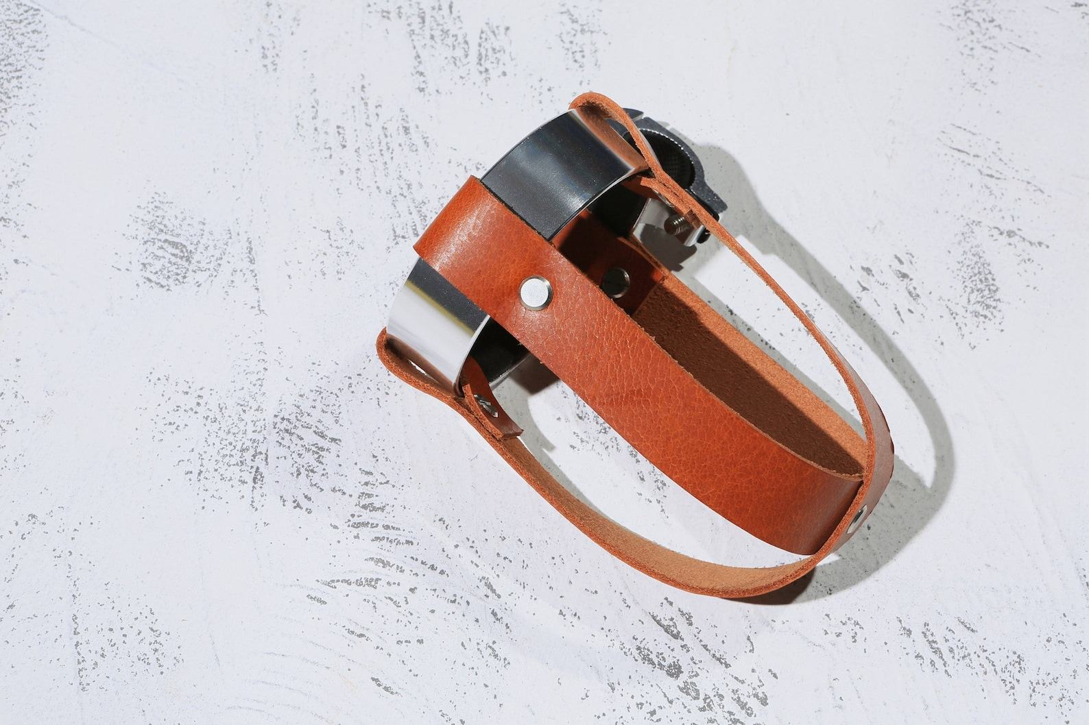 Premium Leather Bike Cup Holder Secure and Stylish Hydration for Your Rides - Image 6