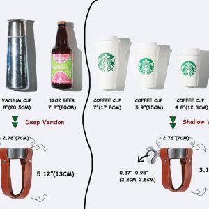 Premium Leather Bike Cup Holder Secure and Stylish Hydration for Your Rides