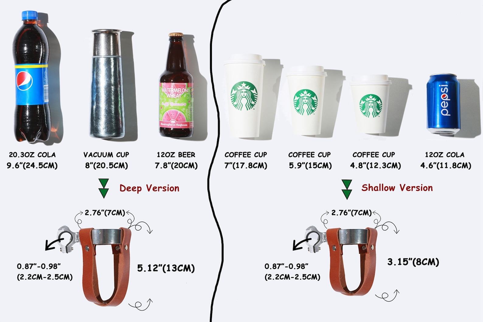 Premium Leather Bike Cup Holder Secure and Stylish Hydration for Your Rides - Image 2