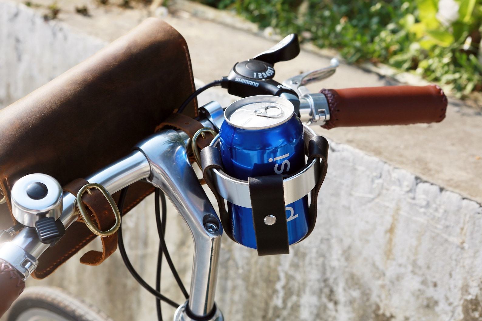 Premium Leather Bike Cup Holder Secure and Stylish Hydration for Your Rides - Image 4