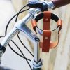 Premium Leather Bike Cup Holder Secure and Stylish Hydration for Your Rides