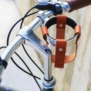 Premium Leather Bike Cup Holder Secure and Stylish Hydration for Your Rides