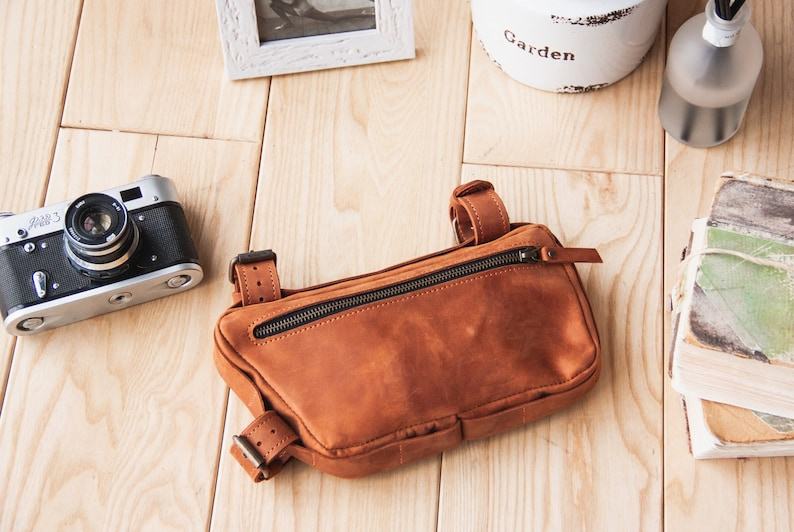 Premium Leather Bike Frame Bag Handmade Cycling Accessory for Style and Functionality