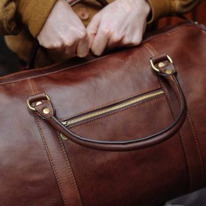 Premium Leather Travel Companion Your Ultimate Weekender and Gym Buddy