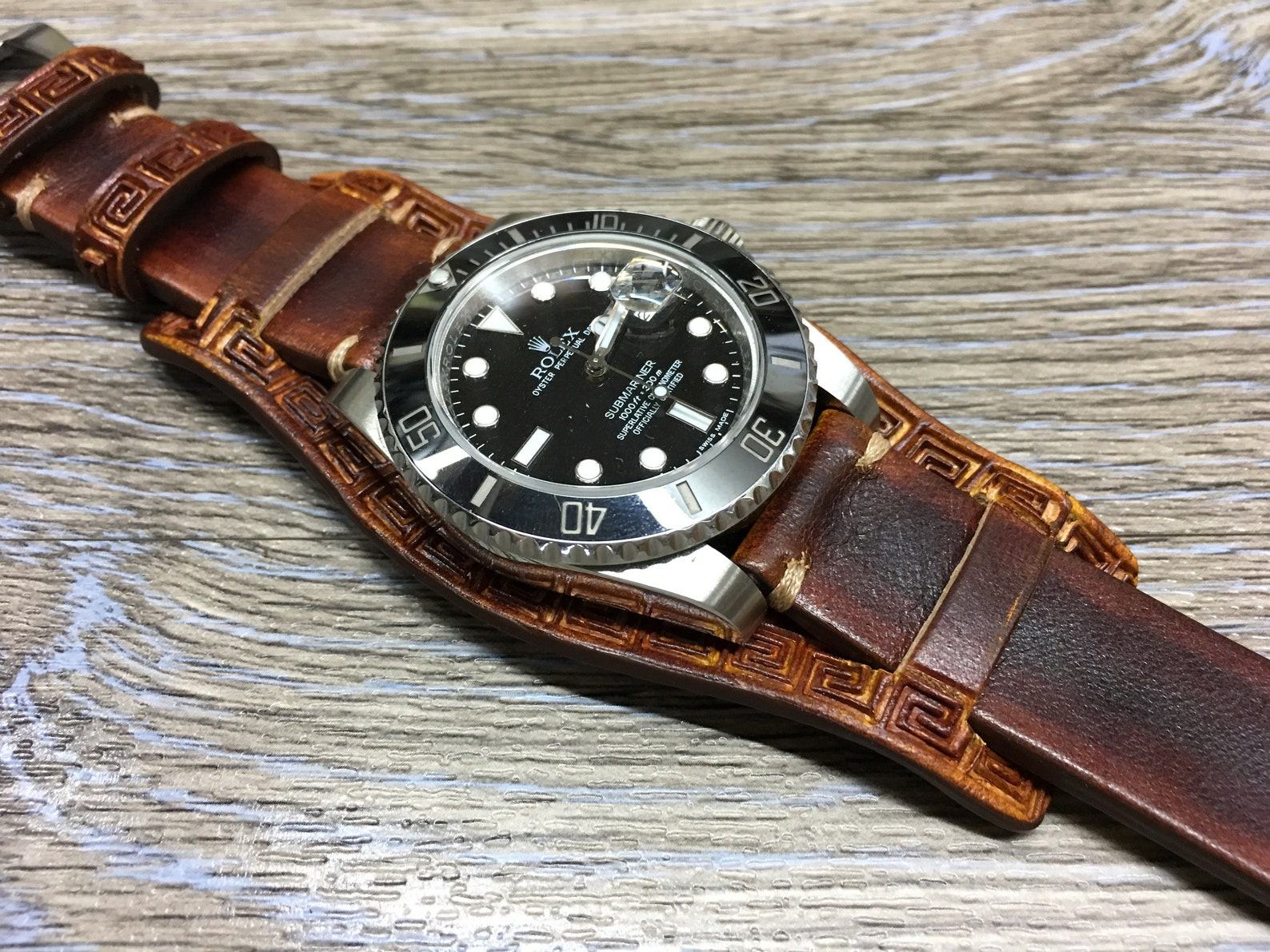 Premium Leather Watch Strap Elevate Your Timepiece with Handmade Craftsmanship - Image 2
