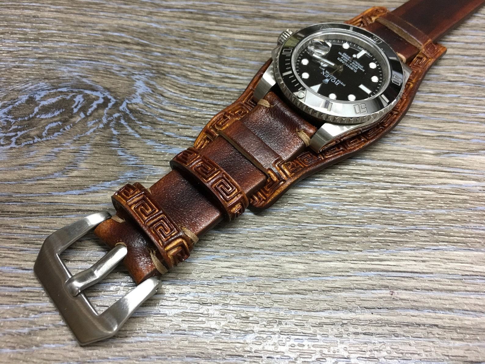 Premium Leather Watch Strap Elevate Your Timepiece with Handmade Craftsmanship - Image 3