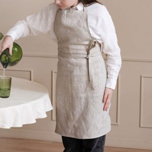 Premium Linen Apron Your Versatile Companion for Kitchen, Garden, and Workshop