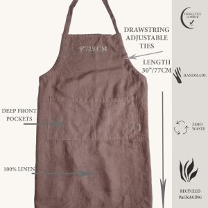Premium Linen Apron Your Versatile Companion for Kitchen, Garden, and Workshop