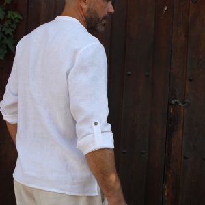 Premium Linen Henley Shirt for Men Experience Comfort and Style