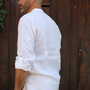 Premium Linen Henley Shirt for Men Experience Comfort and Style