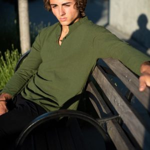 Premium Men’s Woven Long Sleeve 95% Natural Cotton Strength