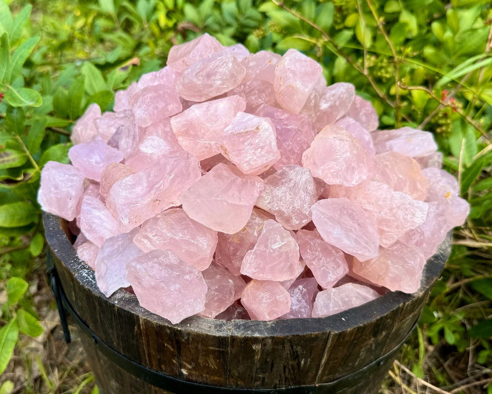 Premium Rose Quartz Rough Stones Choose Your Quantity (Grade ‘A’ Natural Crystals) - Image 2